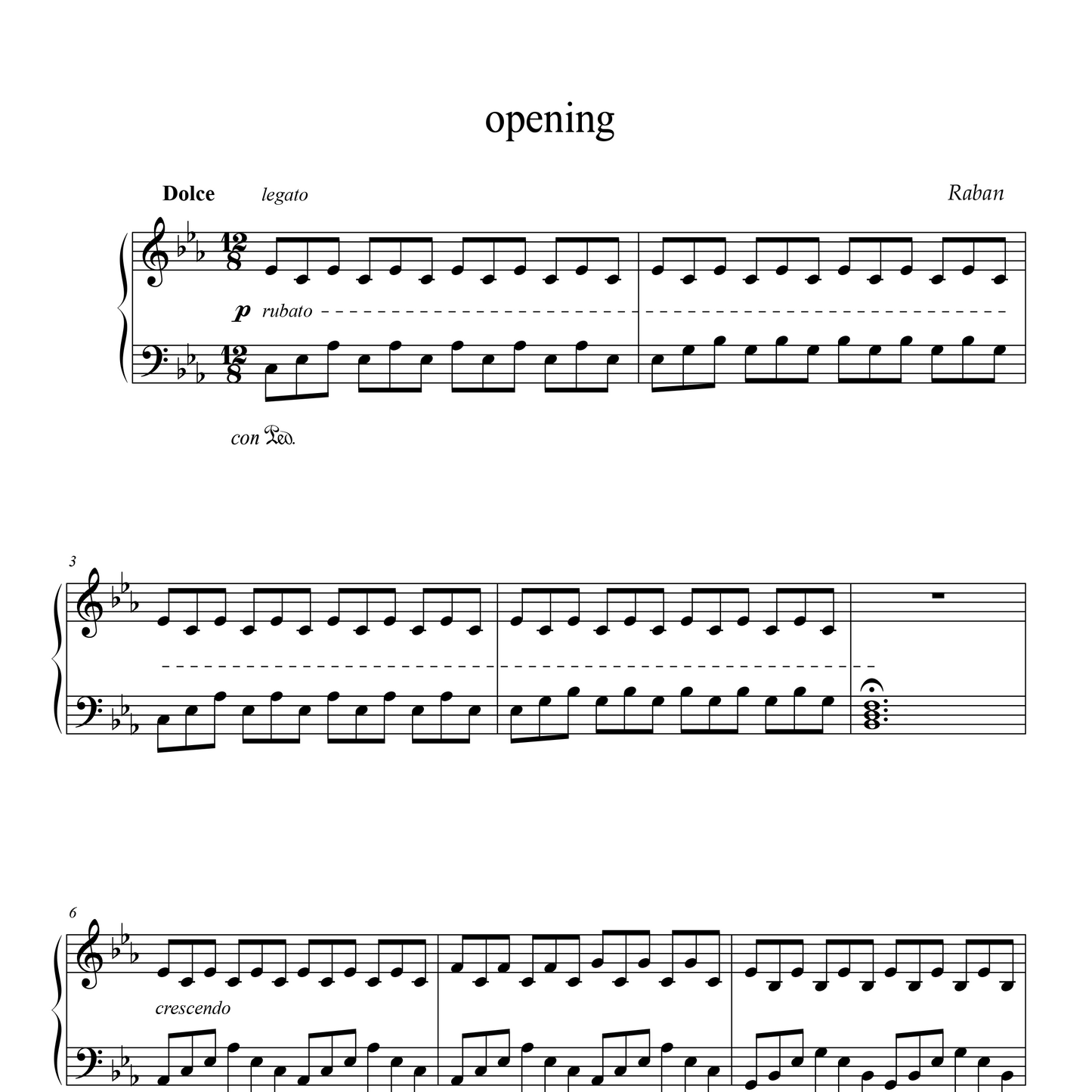 opening - Sheet Music