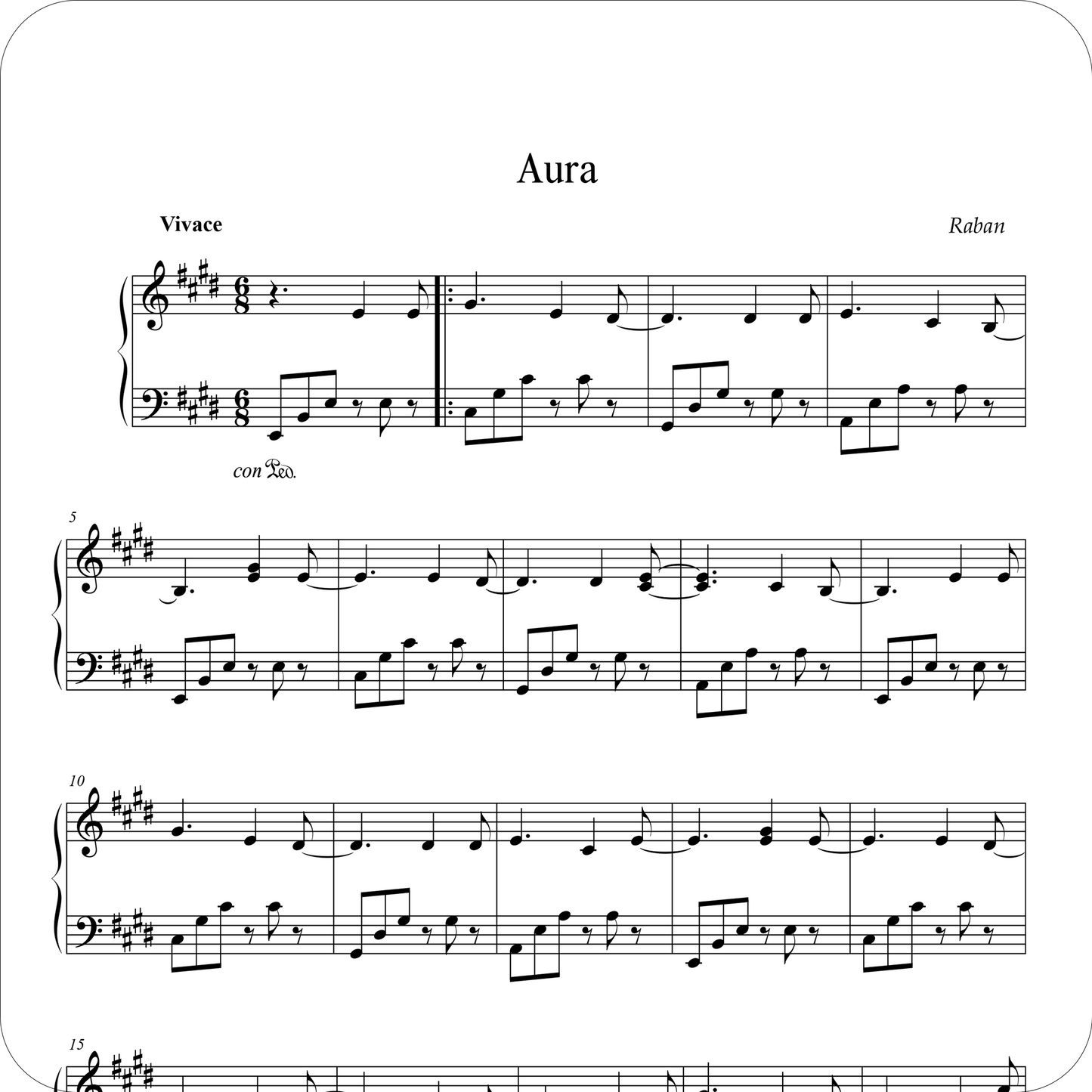 Aura - Sheet Music