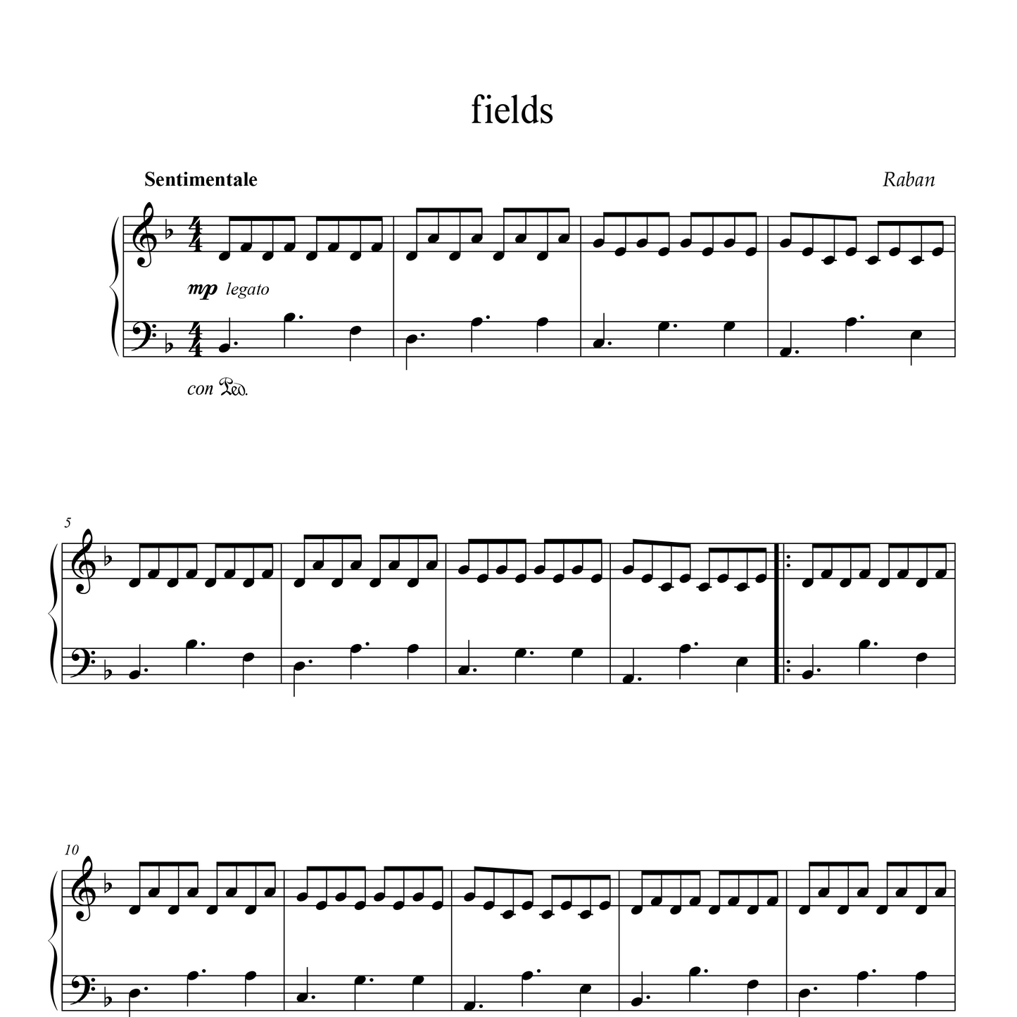 fields - Sheet Music